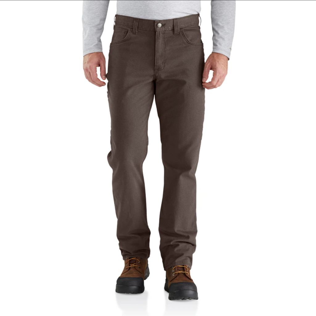 Rugged Flex Relaxed Canvas 5-Pocket Pants Dark Coffee