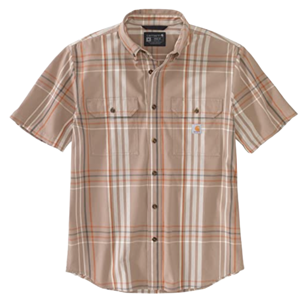 Midweight S/S Plaid Shirt Warm Taupe