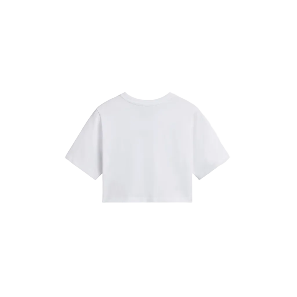 Flying V Crop Top White