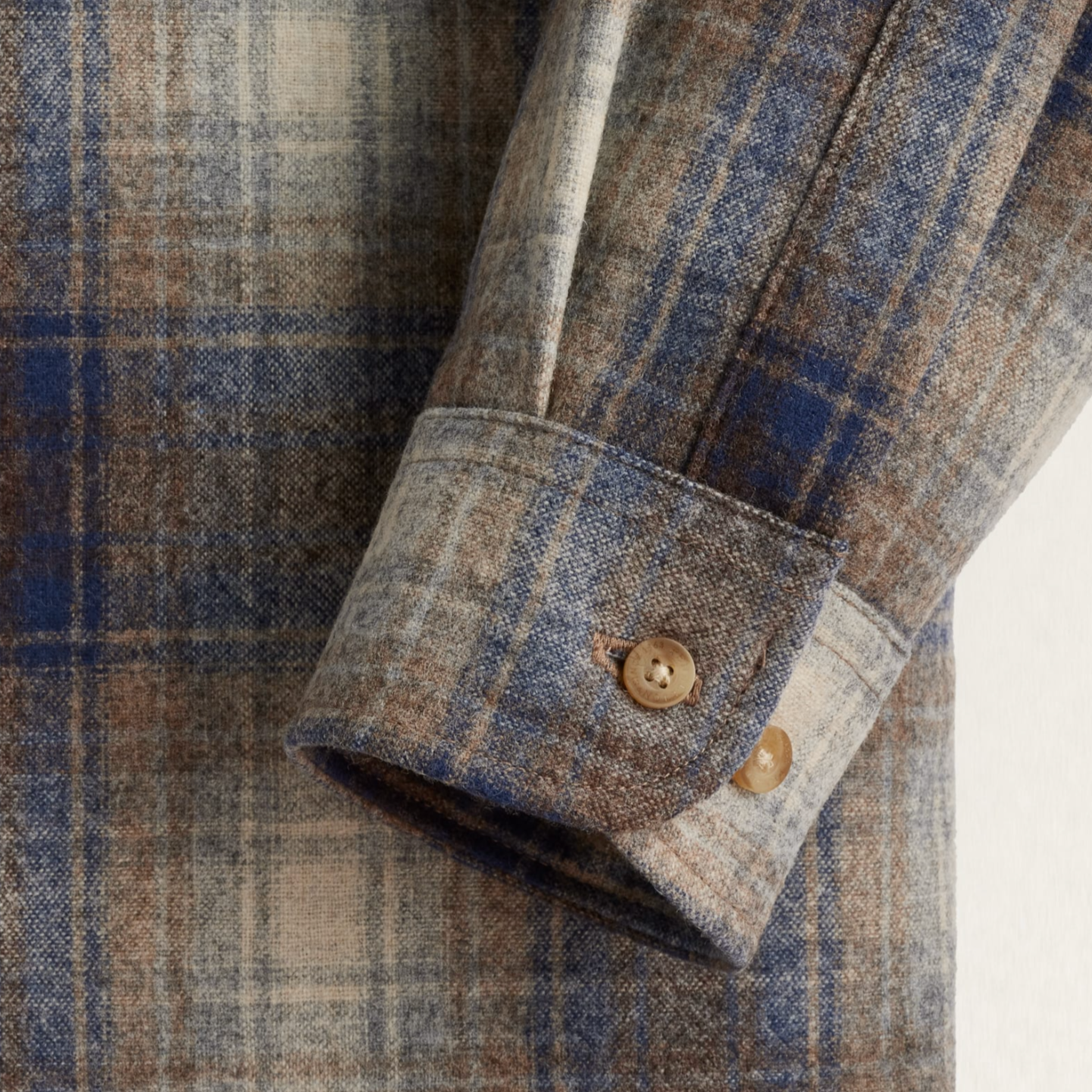 Lodge Shirt Blue/Taupe Mix Plaid 24'