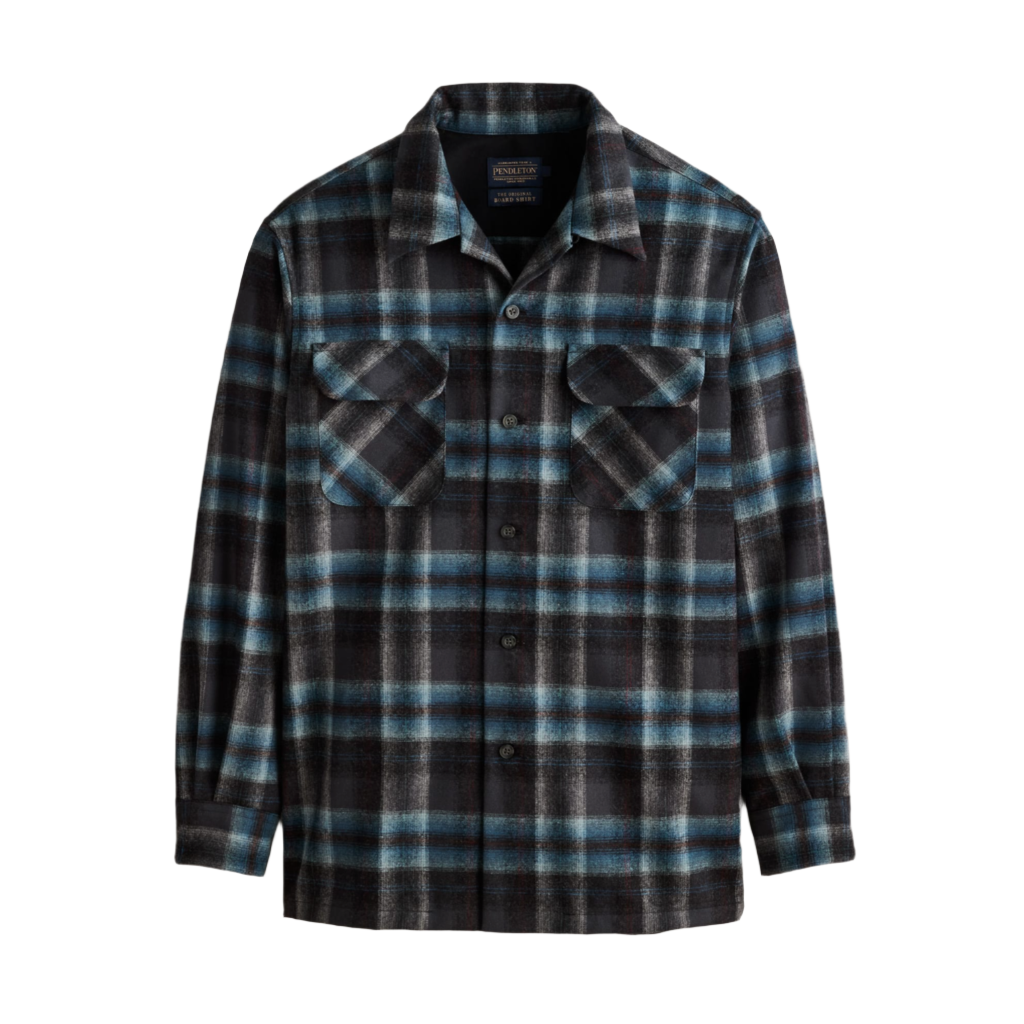 Tall Board Shirt Grey Mix/Aqua Plaid 24'