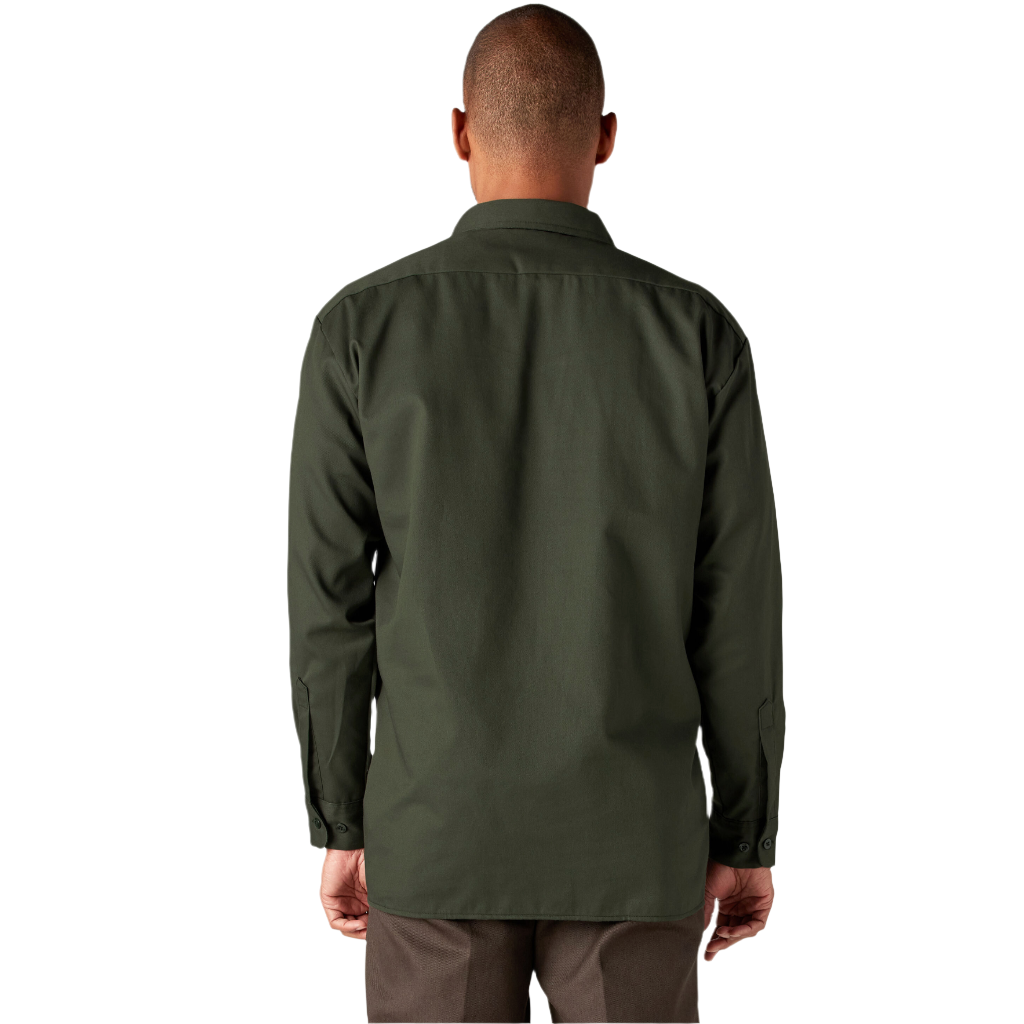 Long Sleeve Work Shirt Olive Green