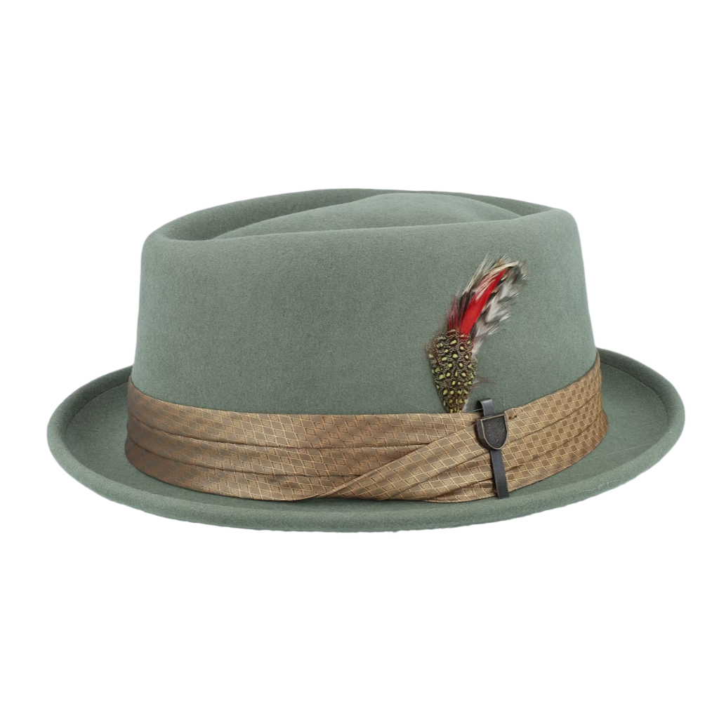 Stout Pork Pie Light Moss/Coffee Diamond