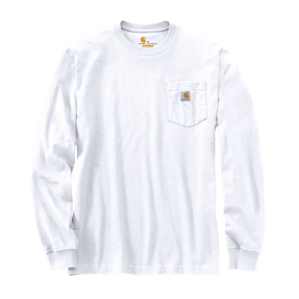 Loose Fit Heavyweight L/S Pocket Tee White
