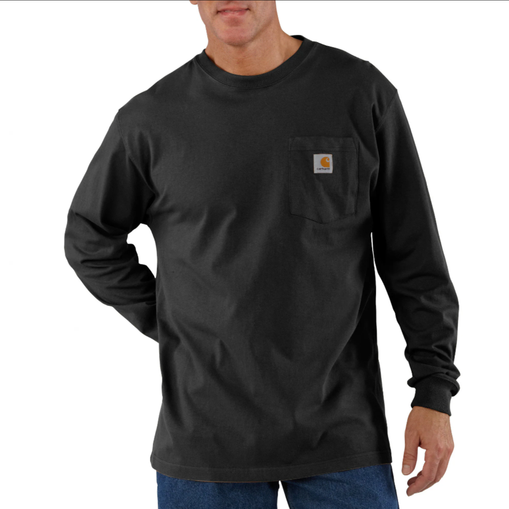 Loose Fit Heavyweight L/S Pocket Tee Black