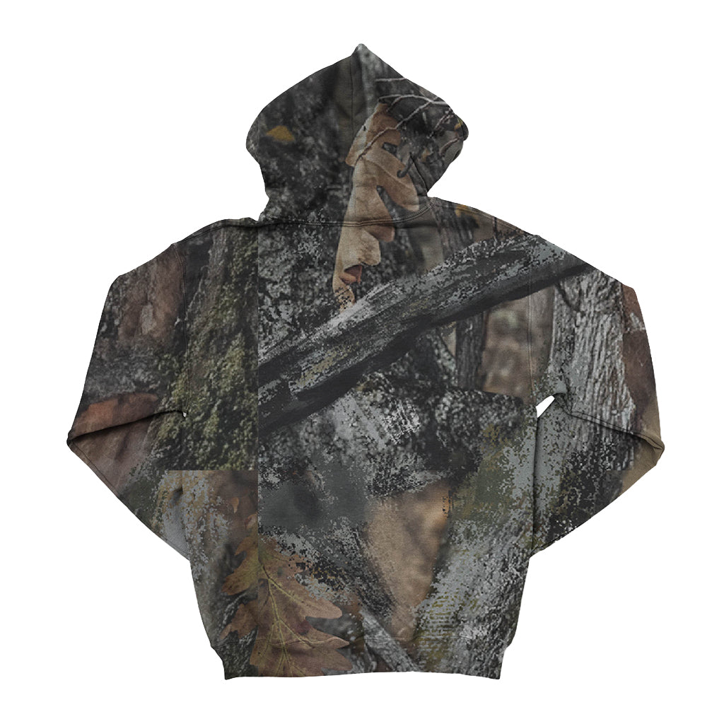 Camouflage hoodie on a white background