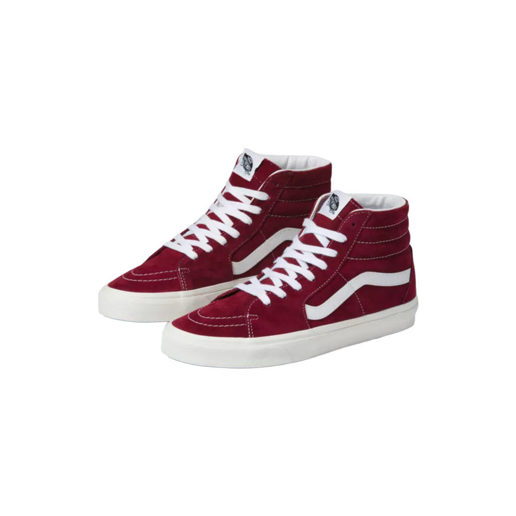 Vans Sk8-Hi Pig Suede Red Shoe – Gunthers Supply And Goods