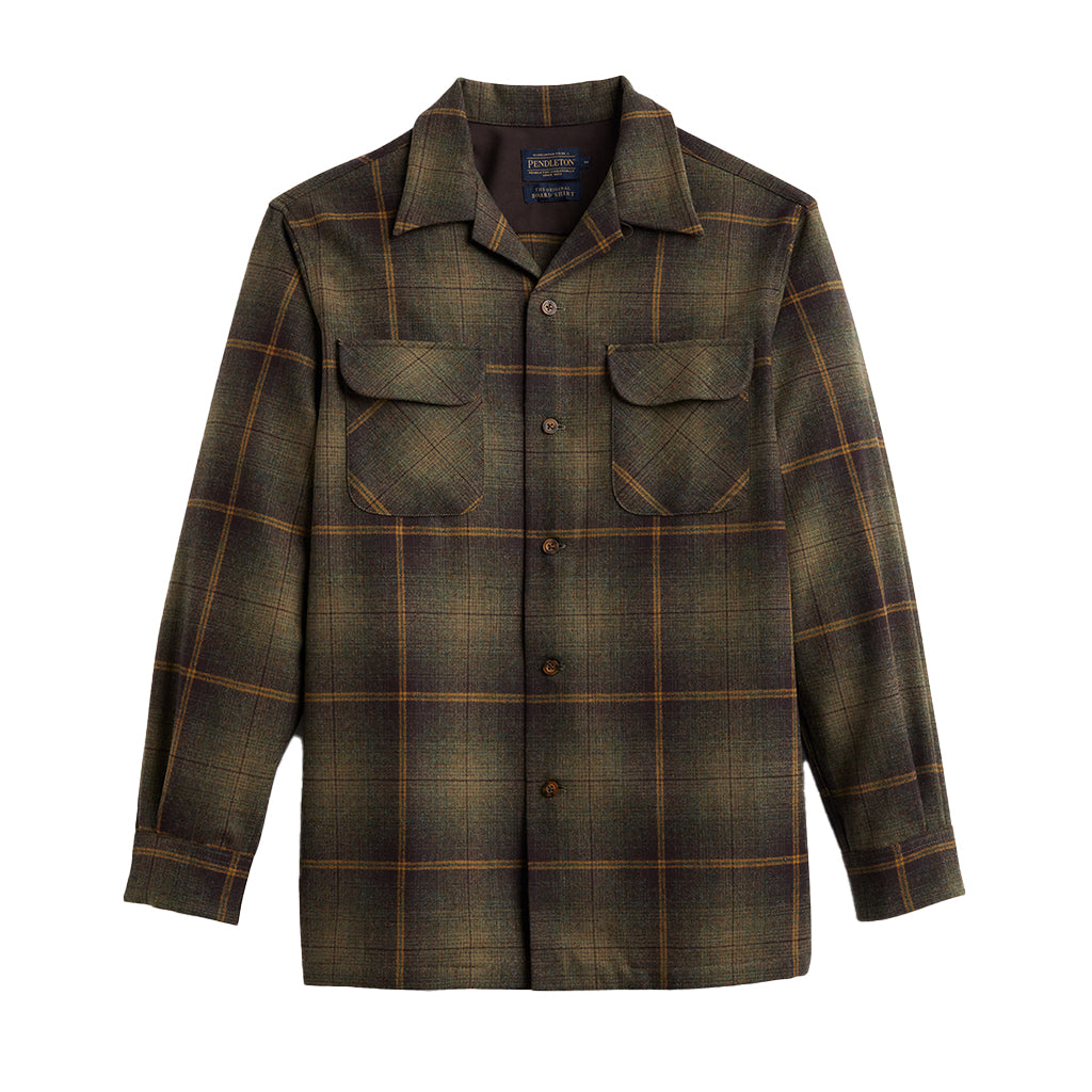 Tall Board Shirt Green/Brown Ombre Fall 23'