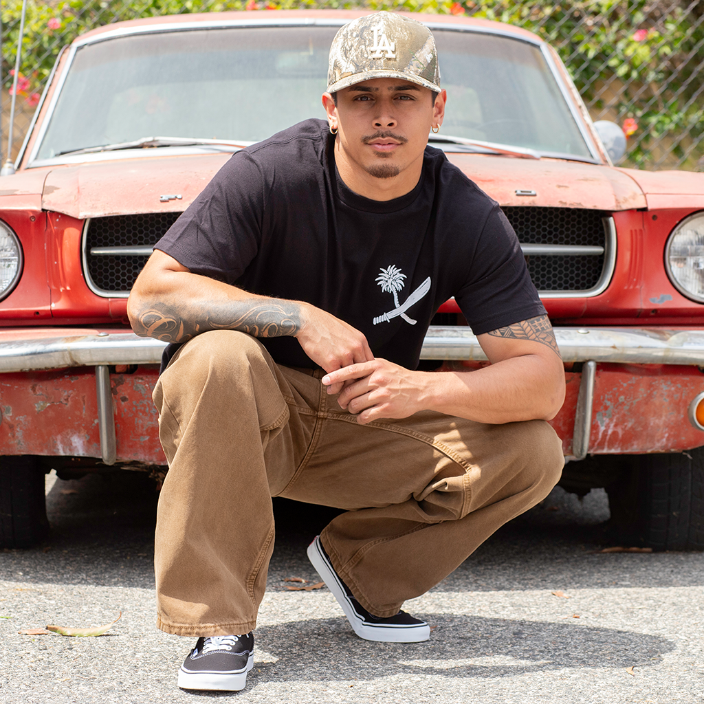 Arched Us vs. Them Tee Black