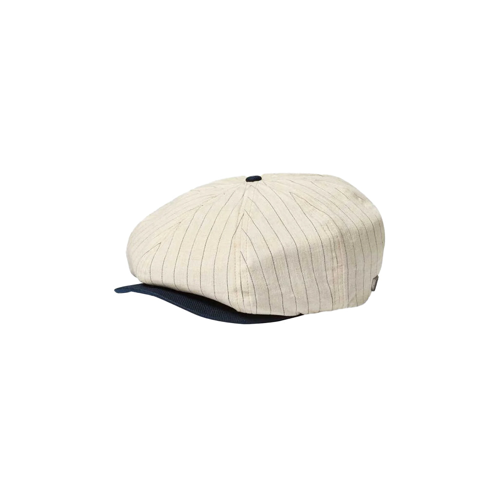 Brixton 20th Anniversary Brood Newsboy Cap Cream Navy S