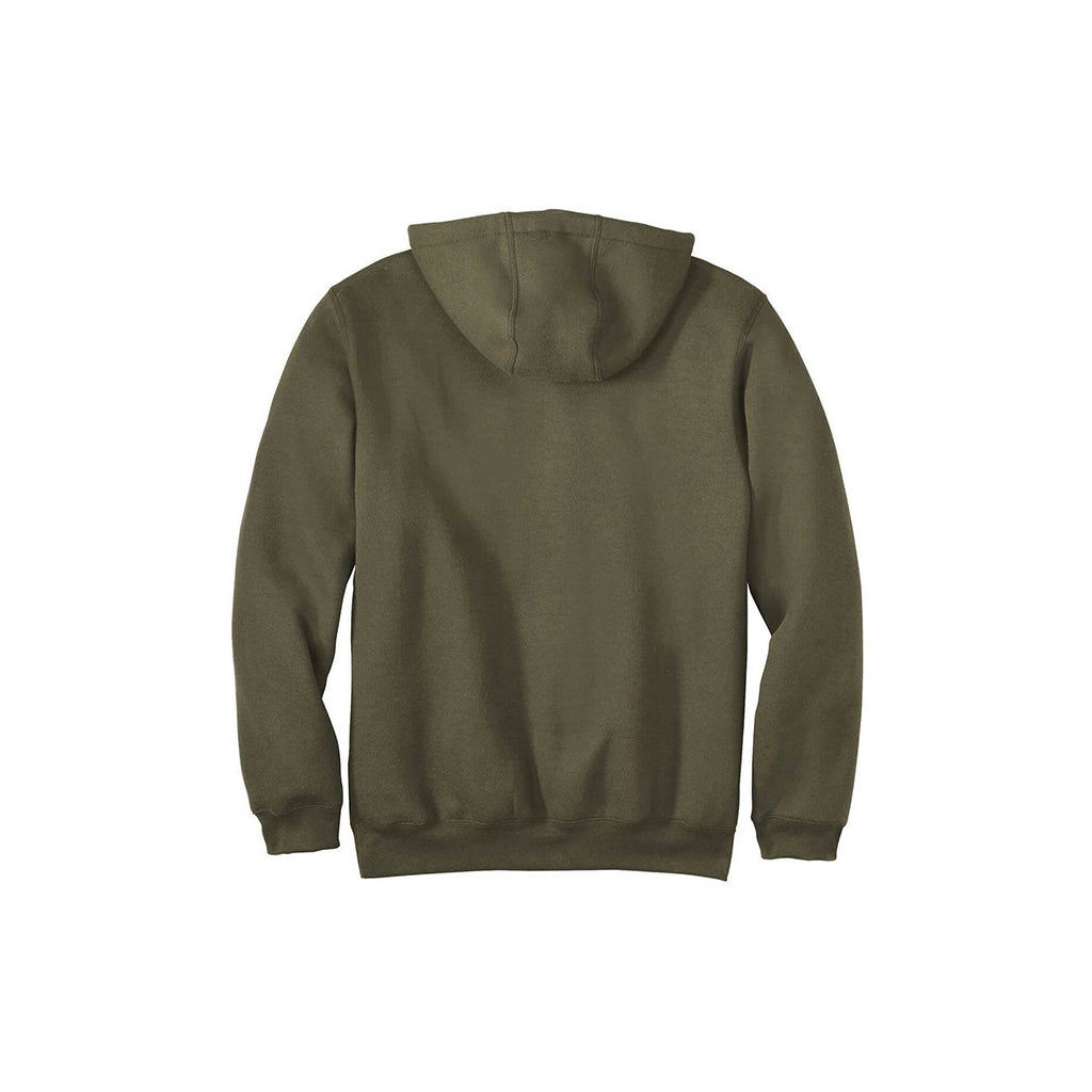 Green hoodie on a white background