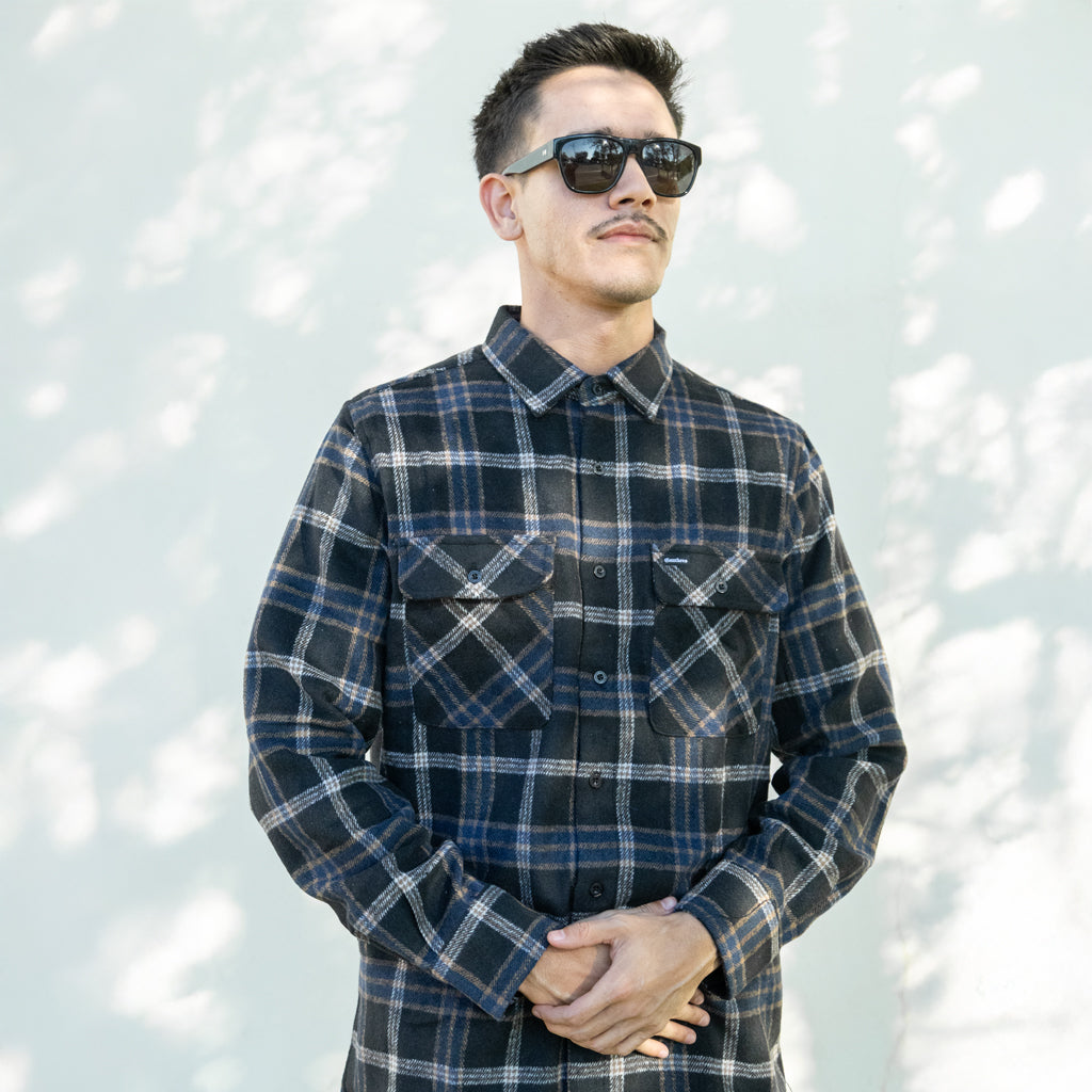 Birch Flannel Black Navy Plaid