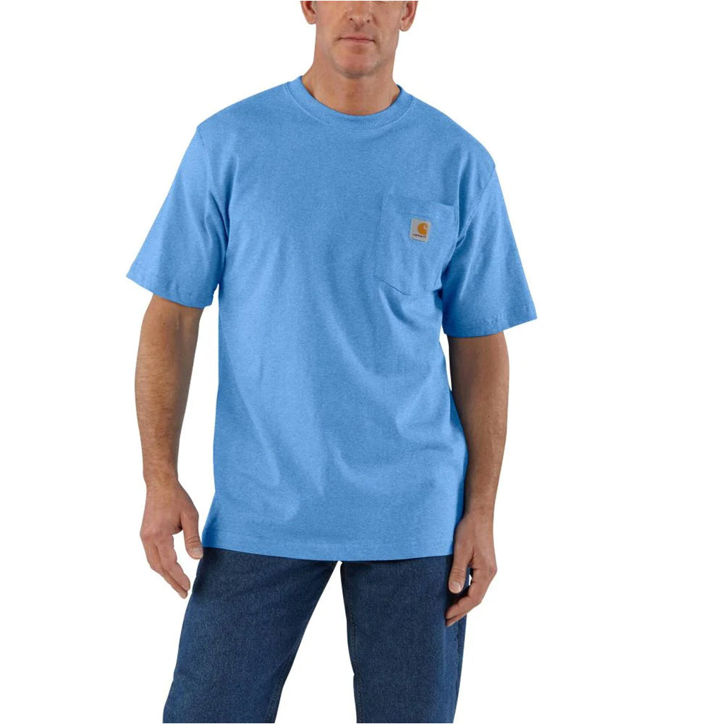 Workwear SS Pocket Tee Blue Lagoon Heather