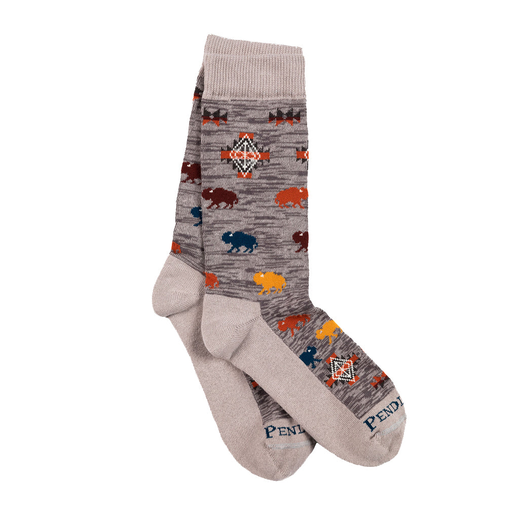 Prairie Rush Hour Crew Socks Grey