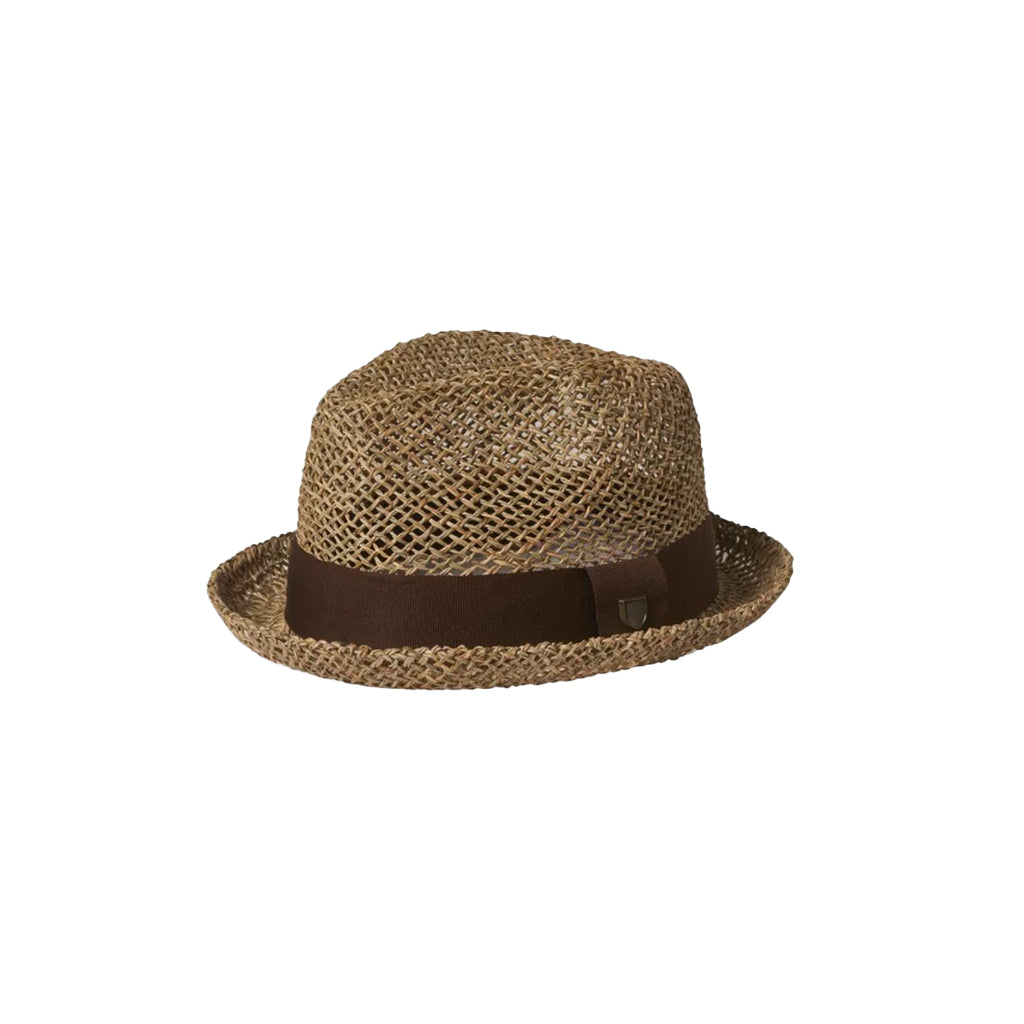 Castor Fedora Tan Brown Seagrass