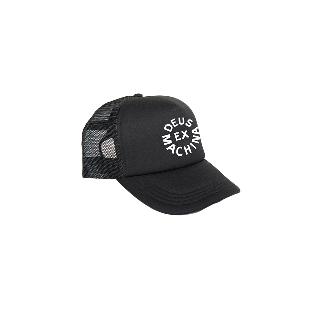 Circle Logo Trucker Hat Black