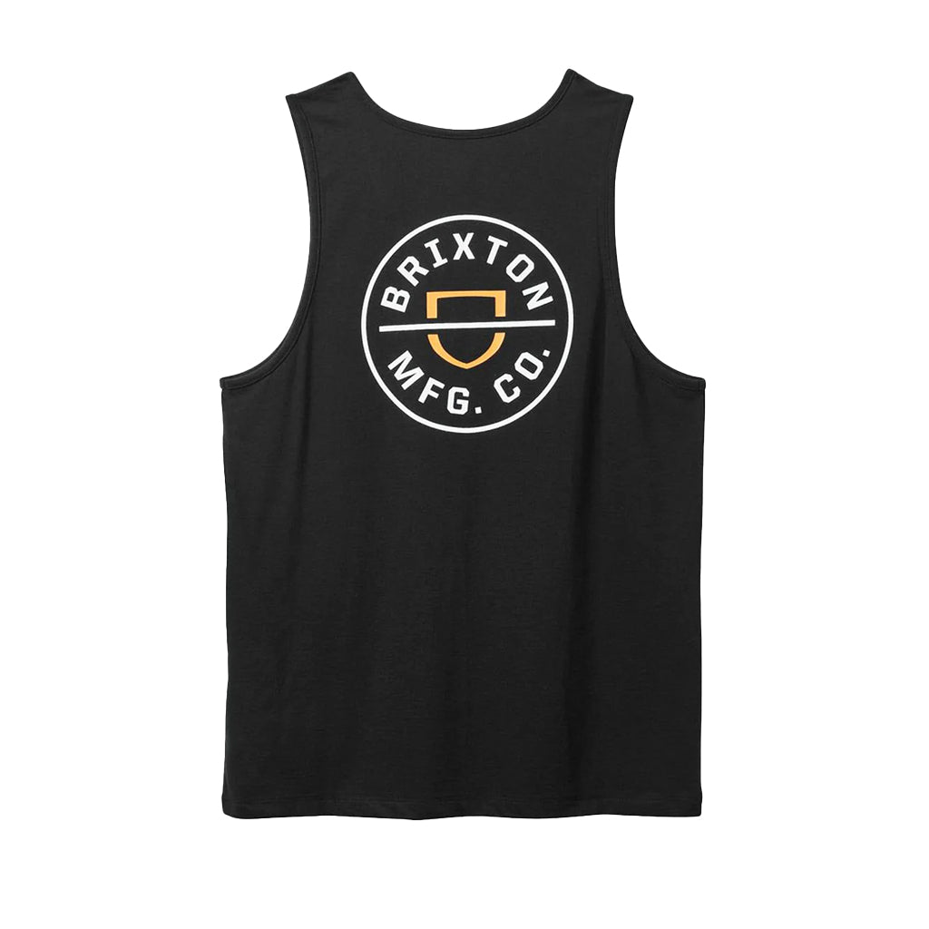 Crest Tank Top Black/ Apricot Crush/ White