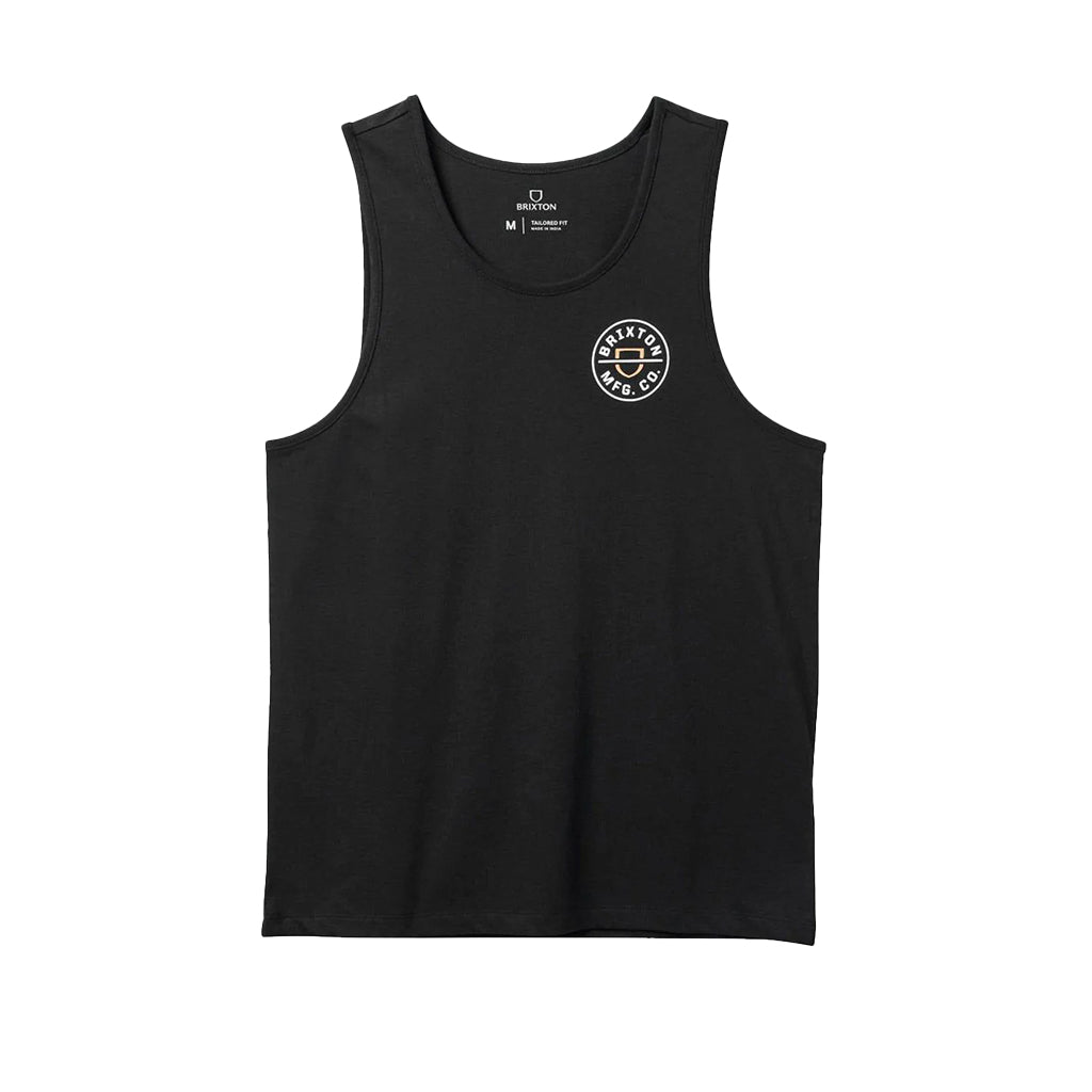 Crest Tank Top Black/ Apricot Crush/ White