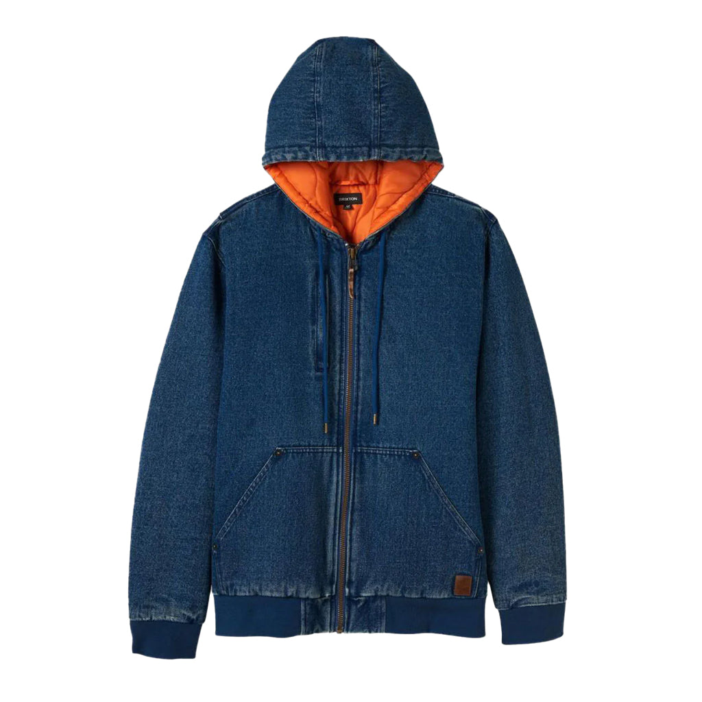 Builders Zip Hood Jacket Wash Indigo