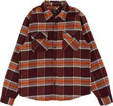Bowery L/S Flannel Mahogany/Burnt Orange