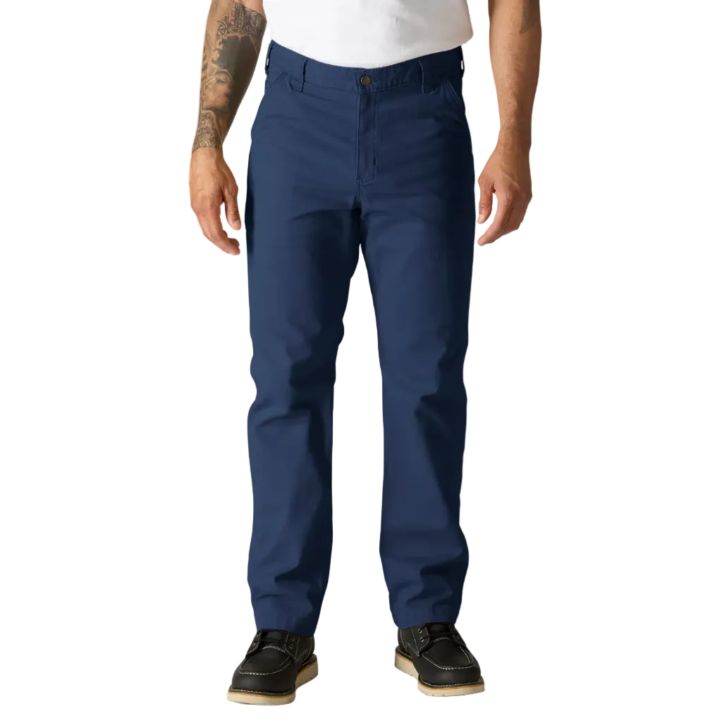 Person wearing blue pants on a white background