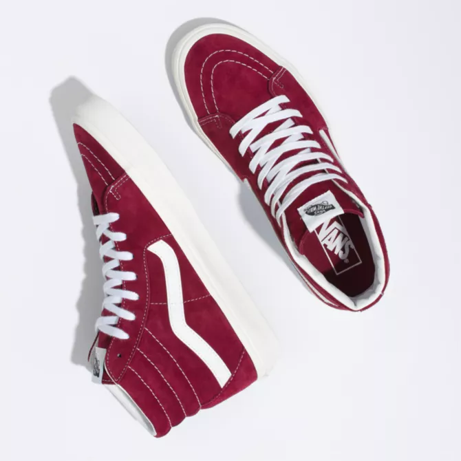 Sk8-Hi Pig Suede Red