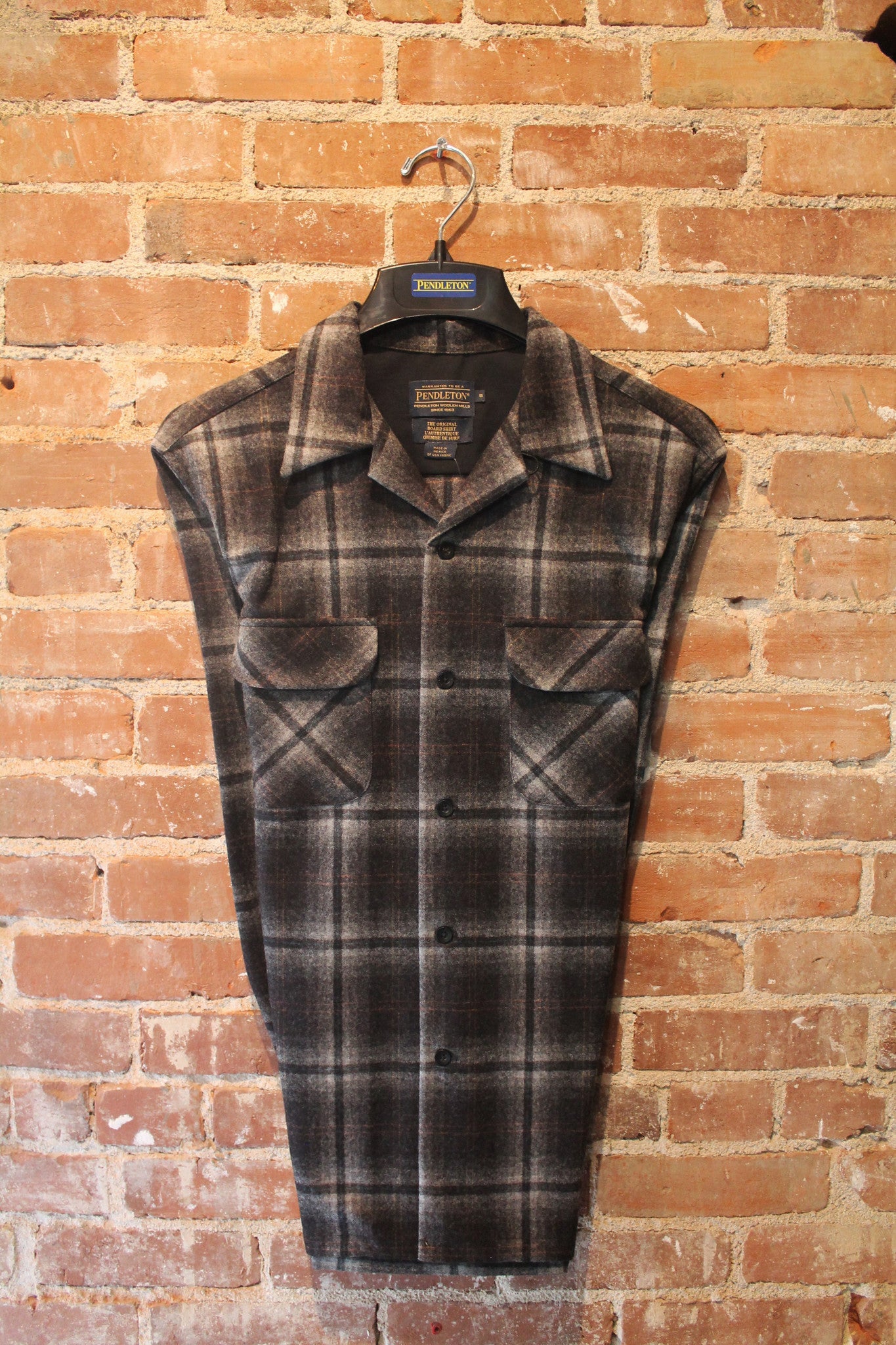 Tall Board Shirt Grey/Black Plaid 16'