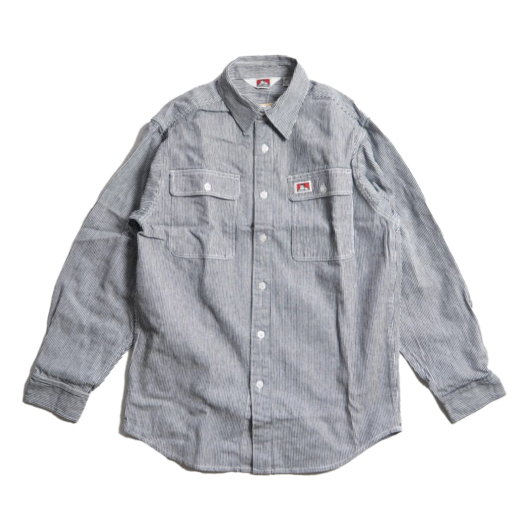 Heavyweight 100% Cotton L/S Button Up Hickory Stripe