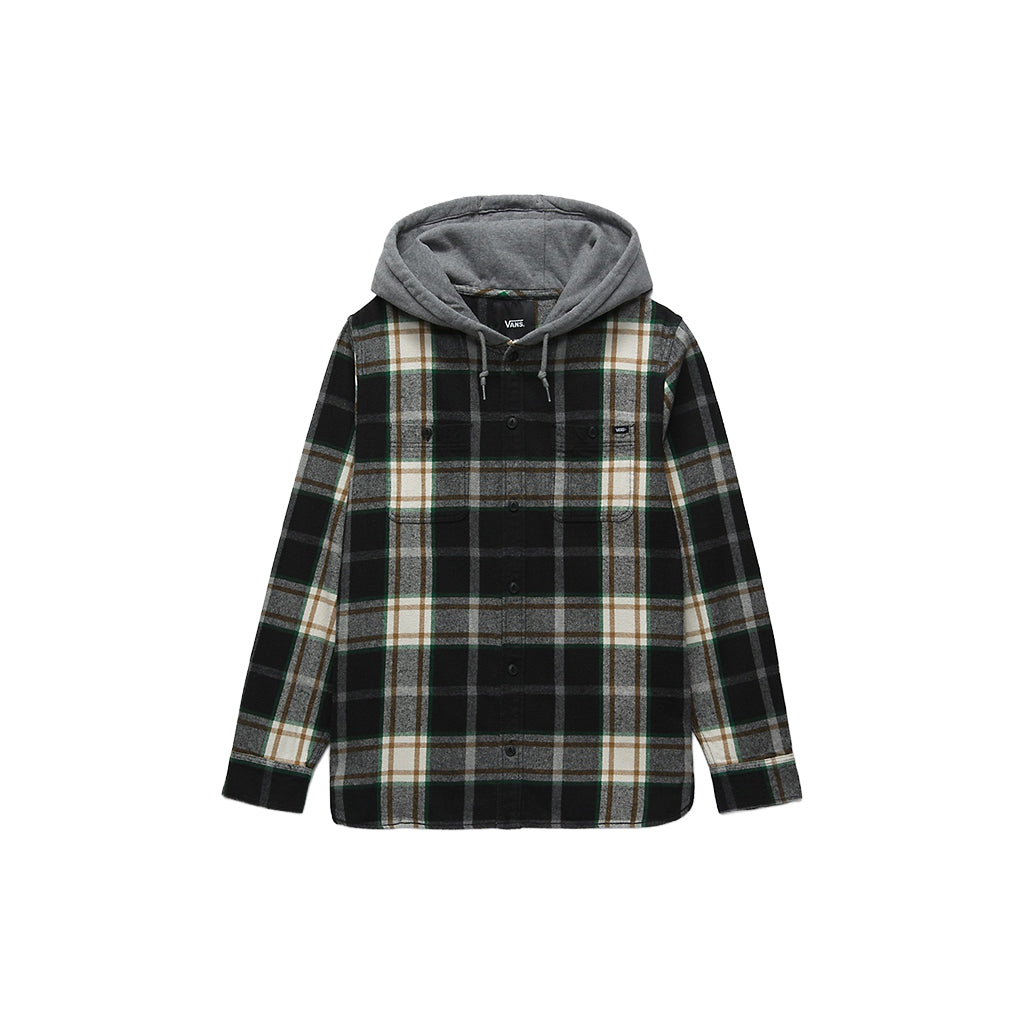 Lopes Hooded Flannel Black/Antique White