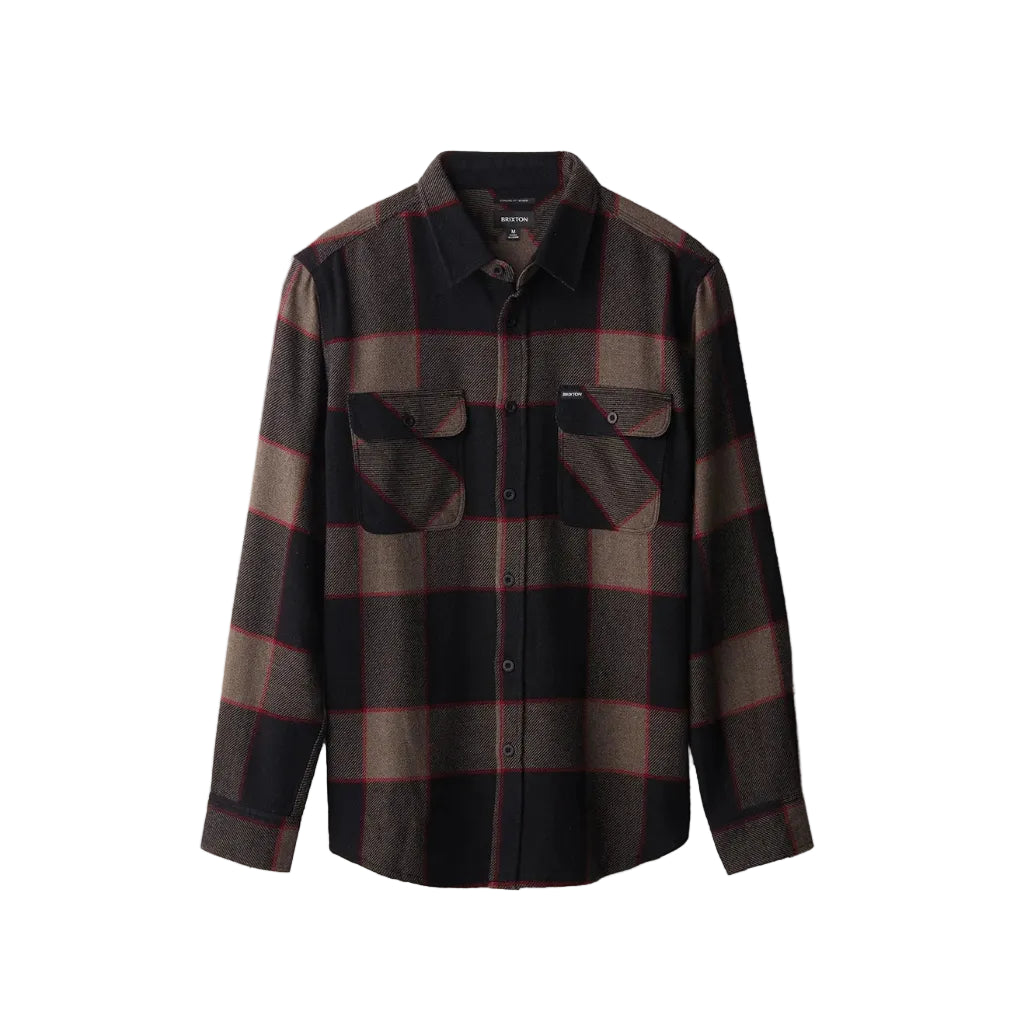 Bowery L/S Flannel Heather Grey/Charcoal