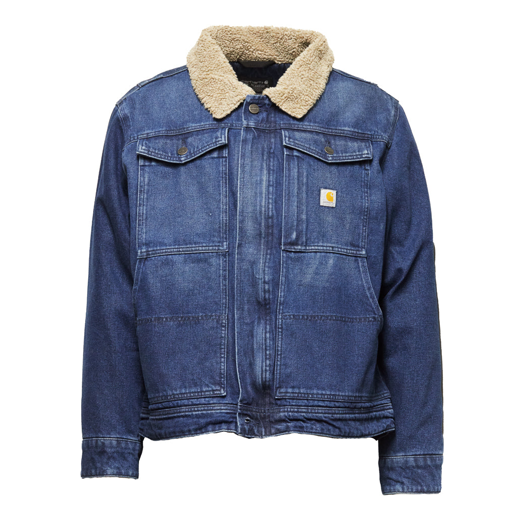 Relaxed Fit Denim Sherpa-Lined Denim Jacket