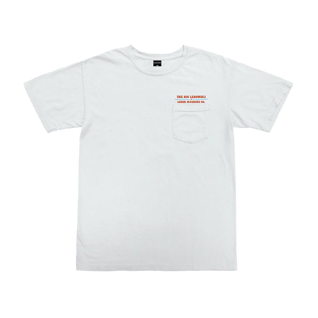 Throwing Rocks Pocket Tee White