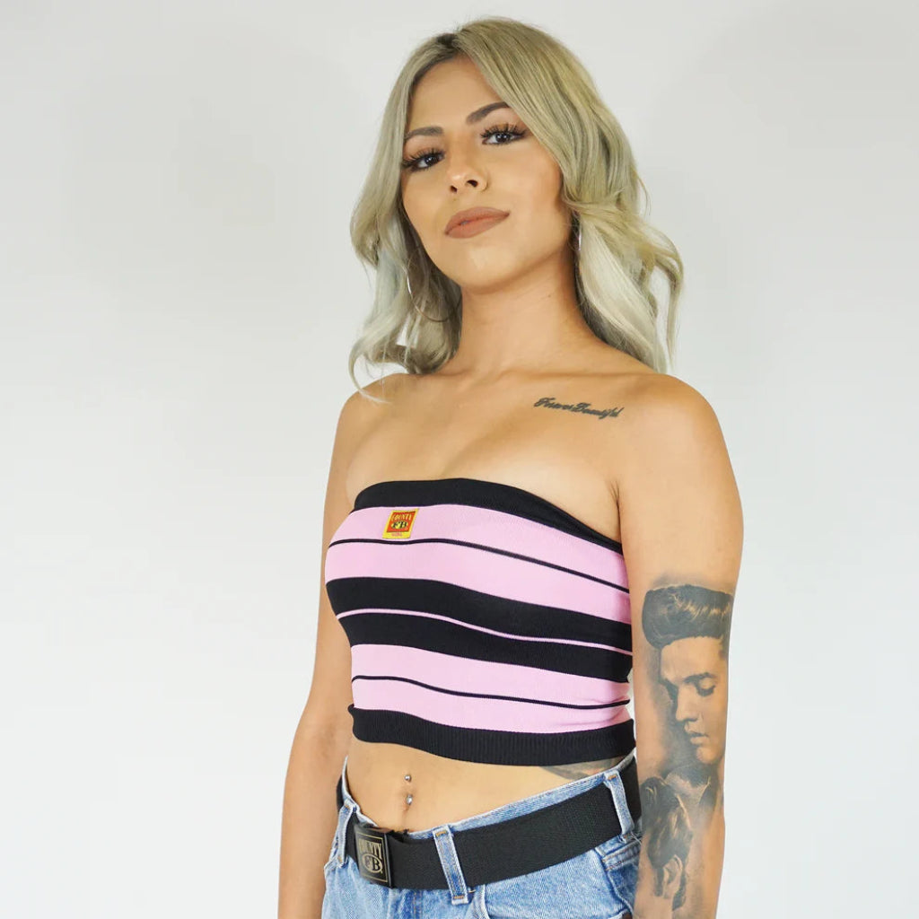 Charlie Brown Women's Tube Top Black/Pink
