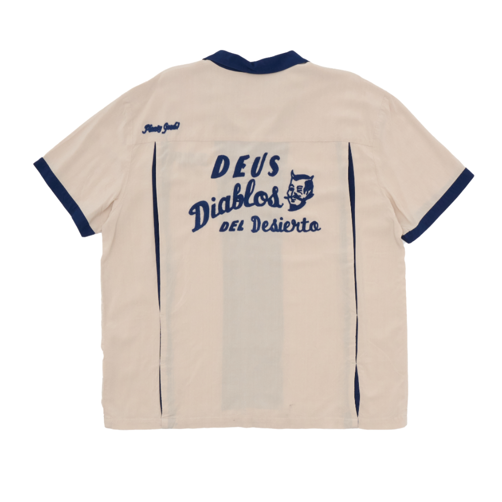 Deus Ex Machina | Diablo Bowling Shirt Dirty White | Shirts