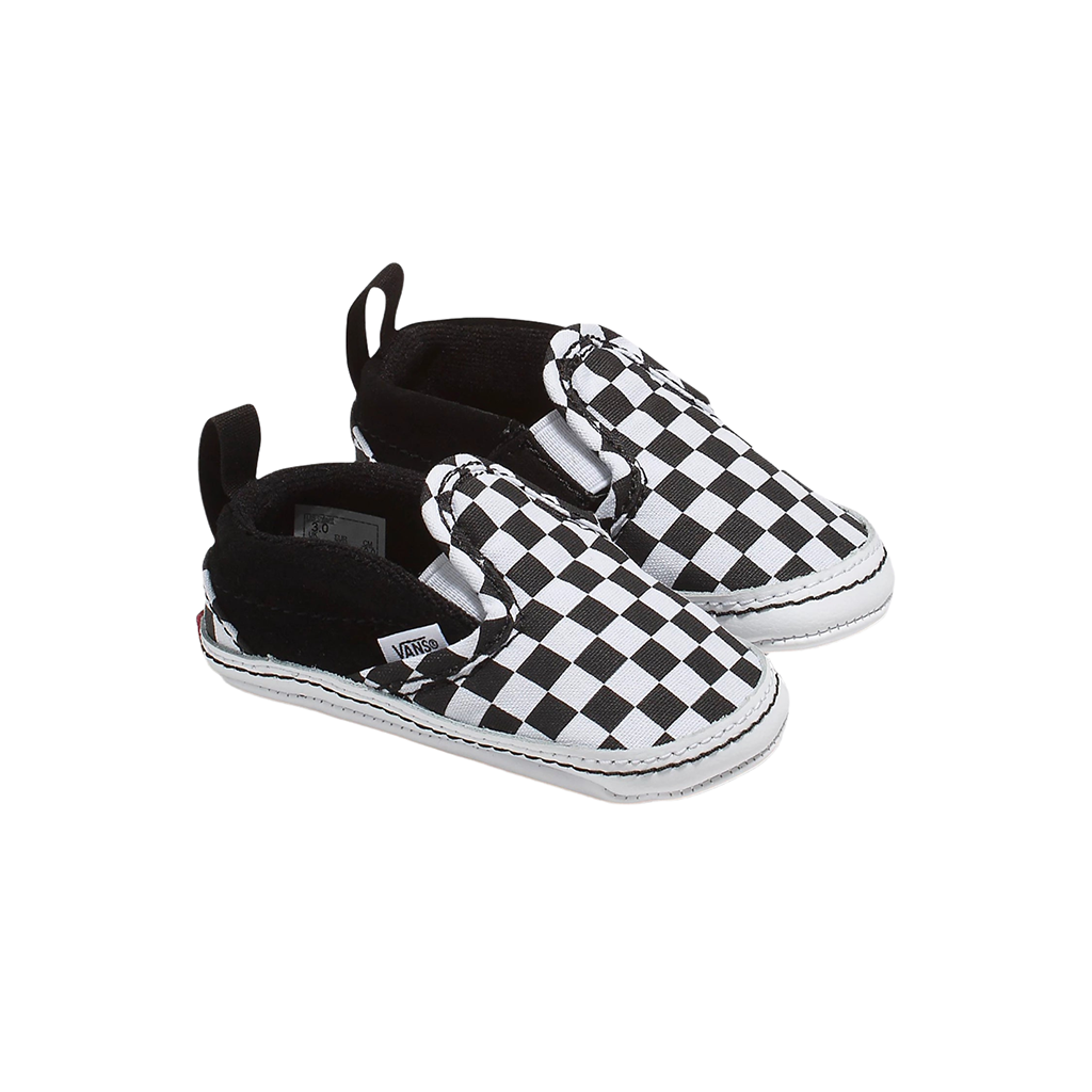 Slip On V Crib Checkerboard Black