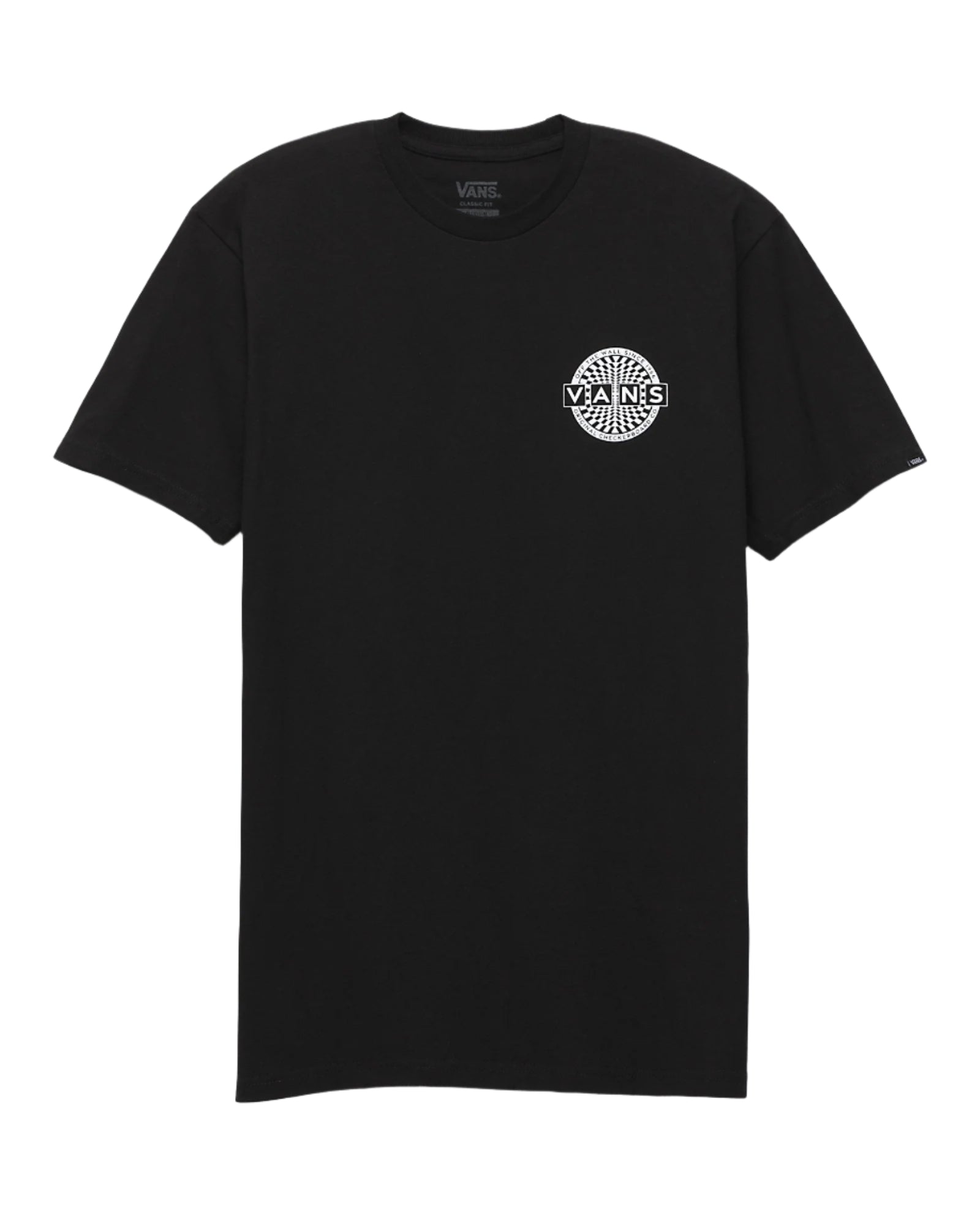 Warped Checkerboard Logo Tee Black