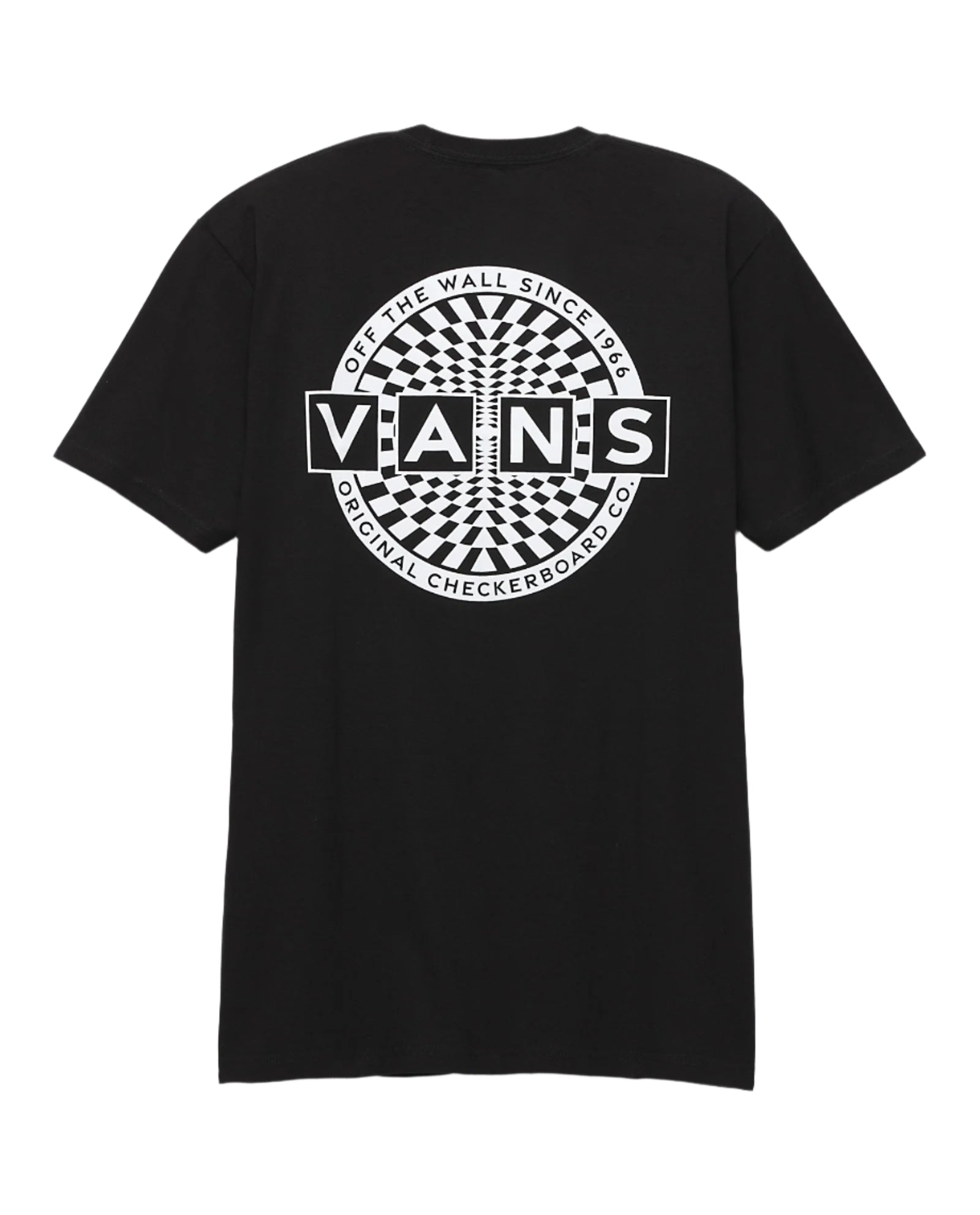 Warped Checkerboard Logo Tee Black