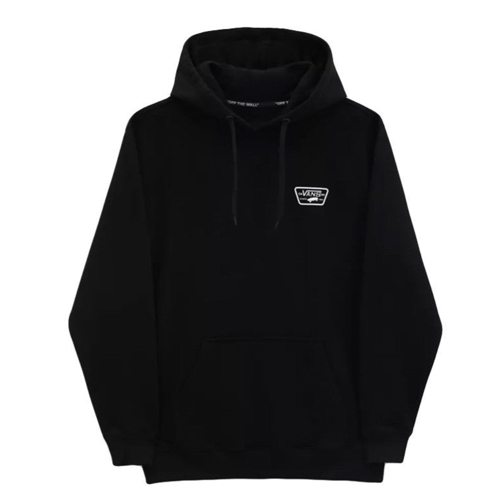 Full Patched Pullover Hoodie Black
