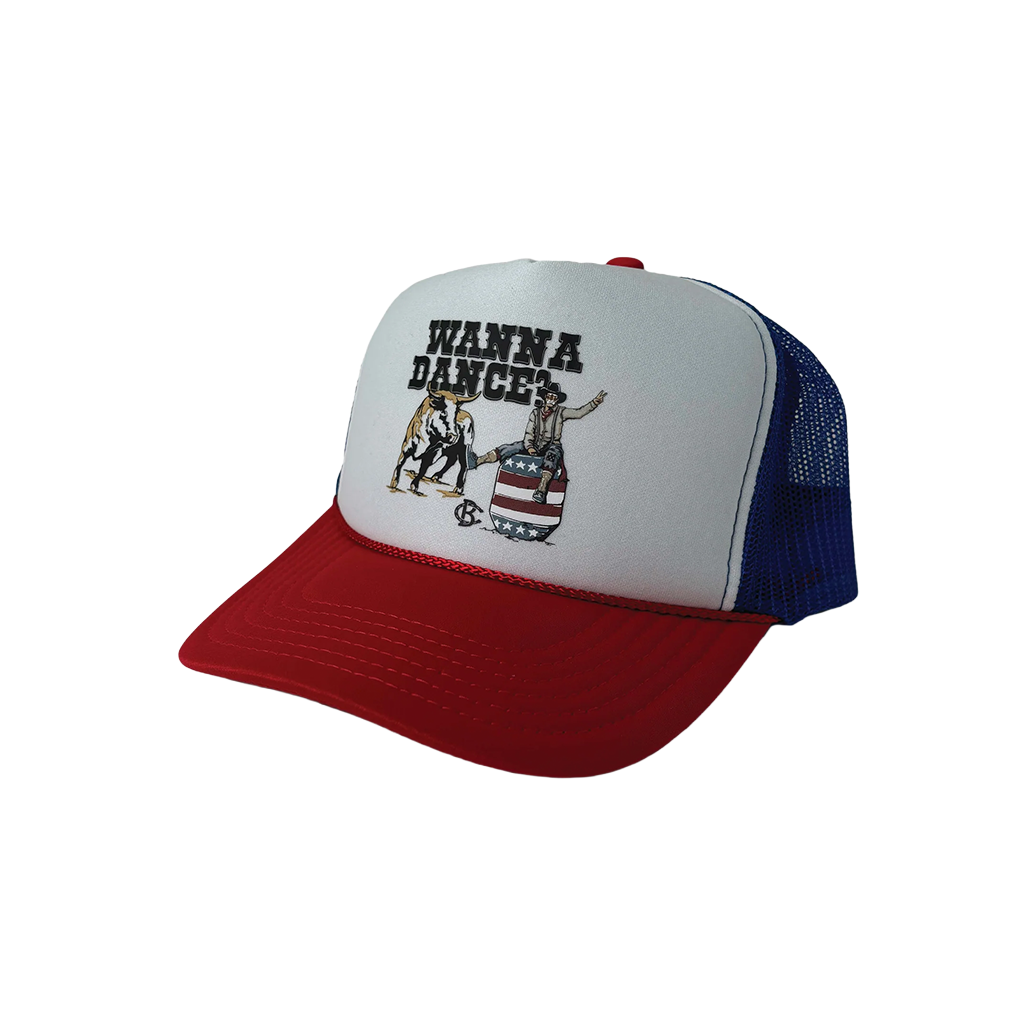 Wanna Dance Trucker Hat White/Red/Blue