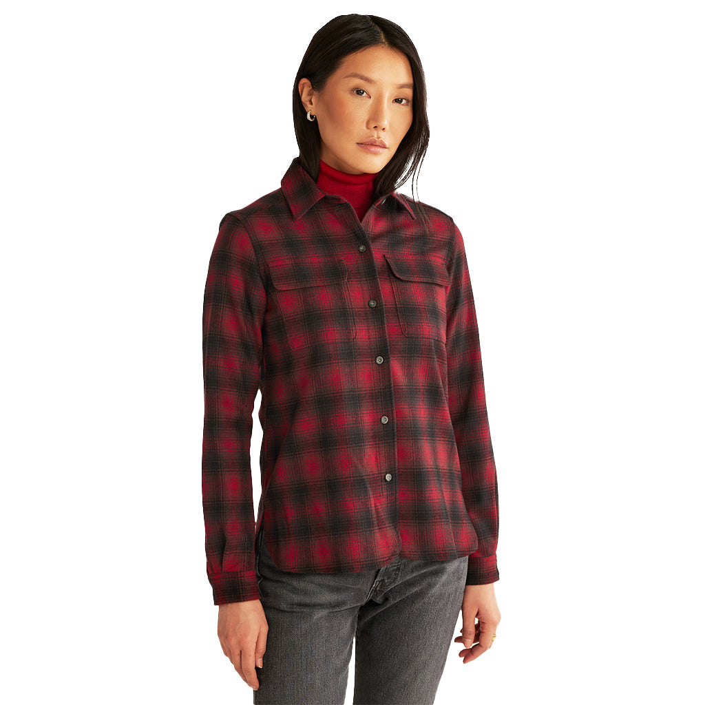 Women's Board Shirt Red/Tan Plaid 22'