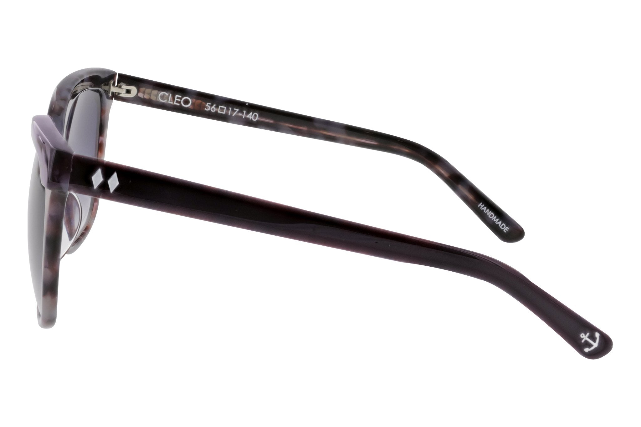 Tres Noir Cleo Plum Petal Tortoise Glasses Side View