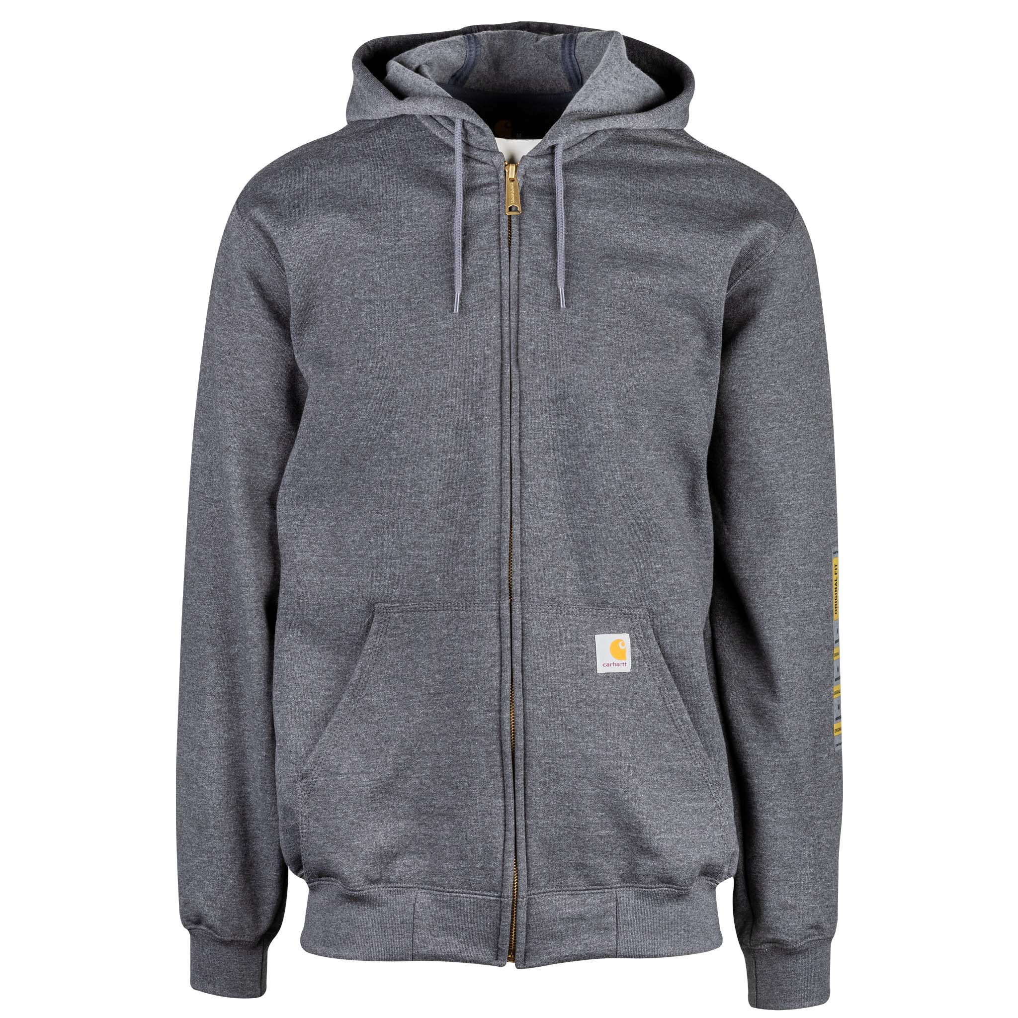 Carhartt Zip Up Hoodie Heather Grey Front