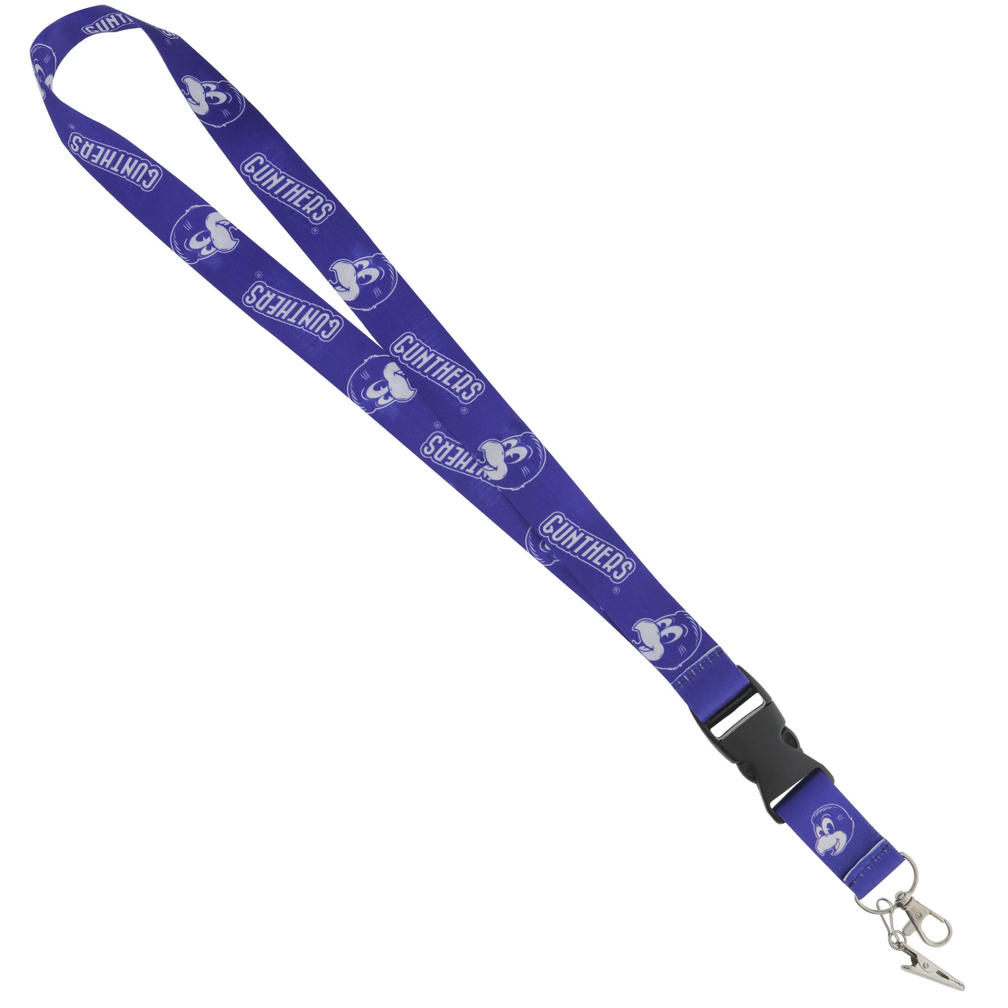 Gunthers Lanyard w/ Clip - Blue