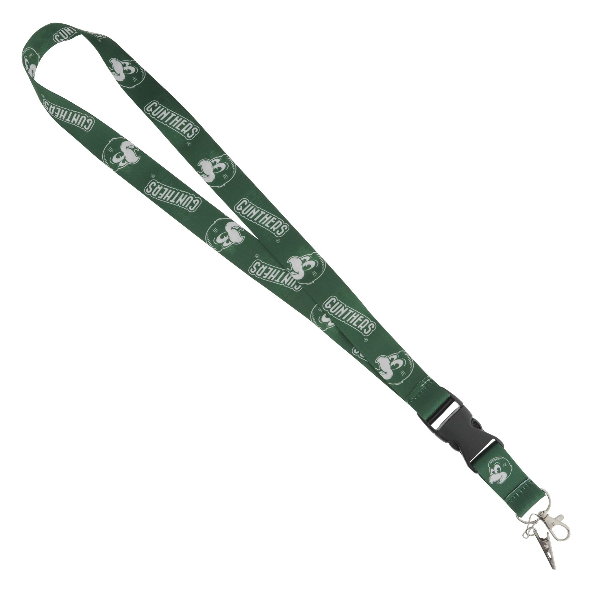 Gunthers Lanyard w/ Clip - Green