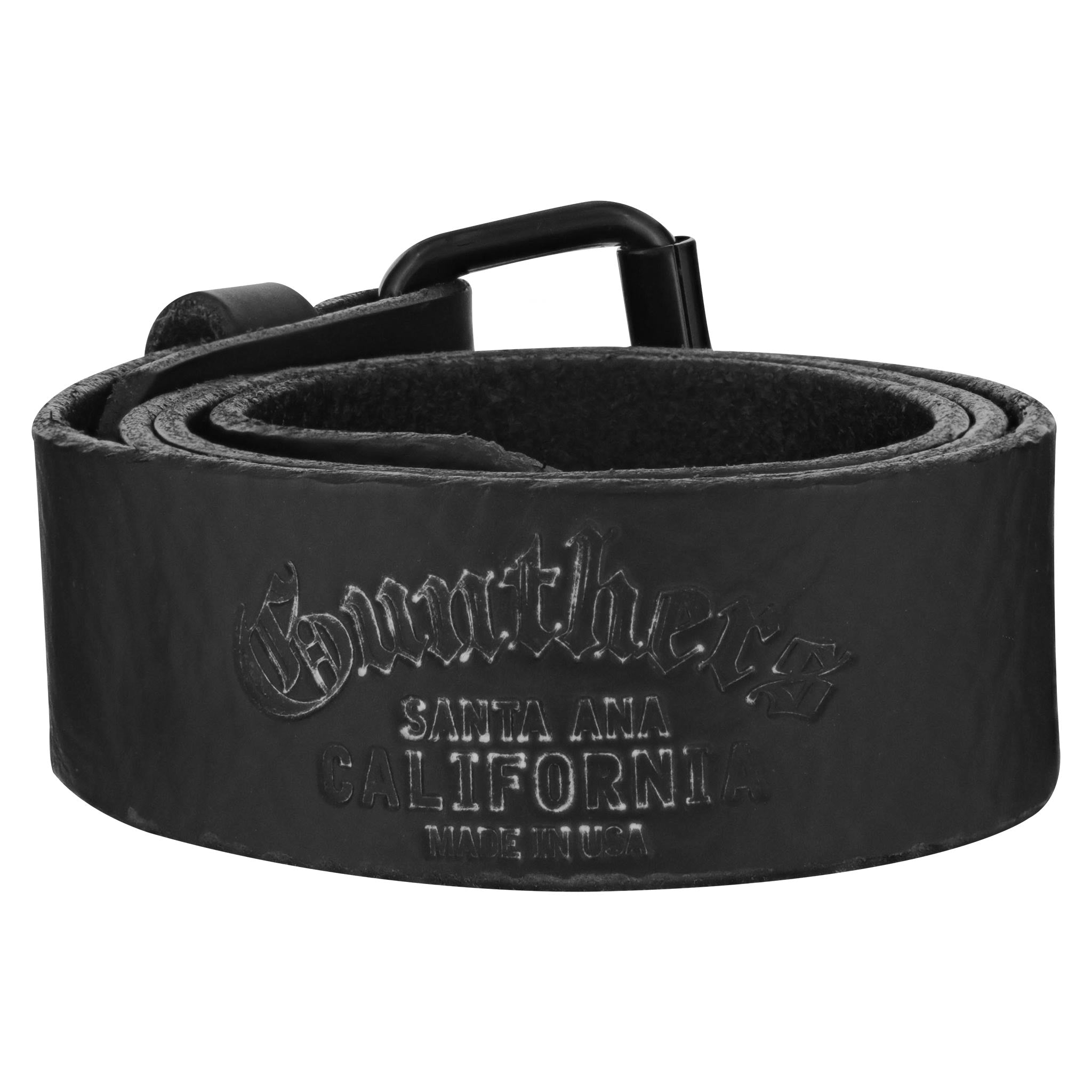 Barrio Leather Belt Black Front