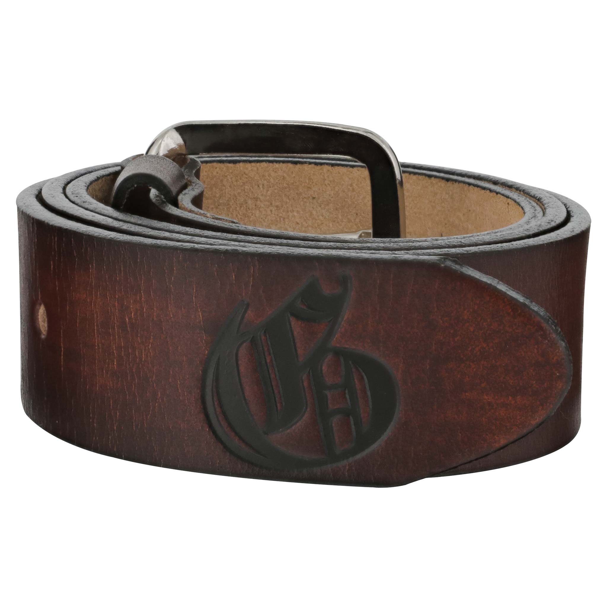 Barrio Leather Belt Antique Brown Back