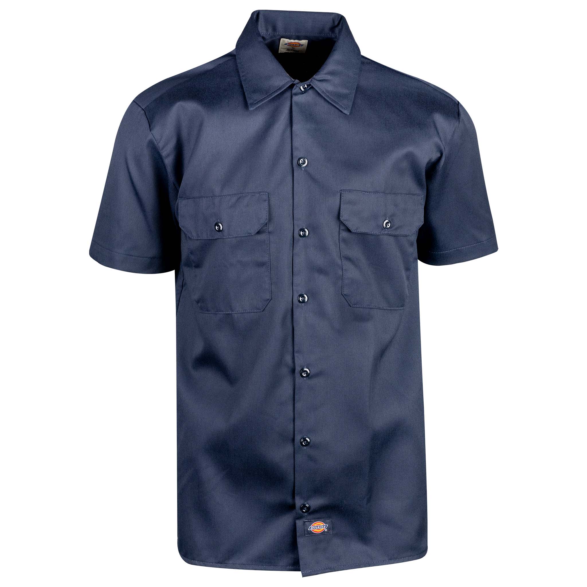 Short Sleeve Flex Twill Work Shirt Navy Frton