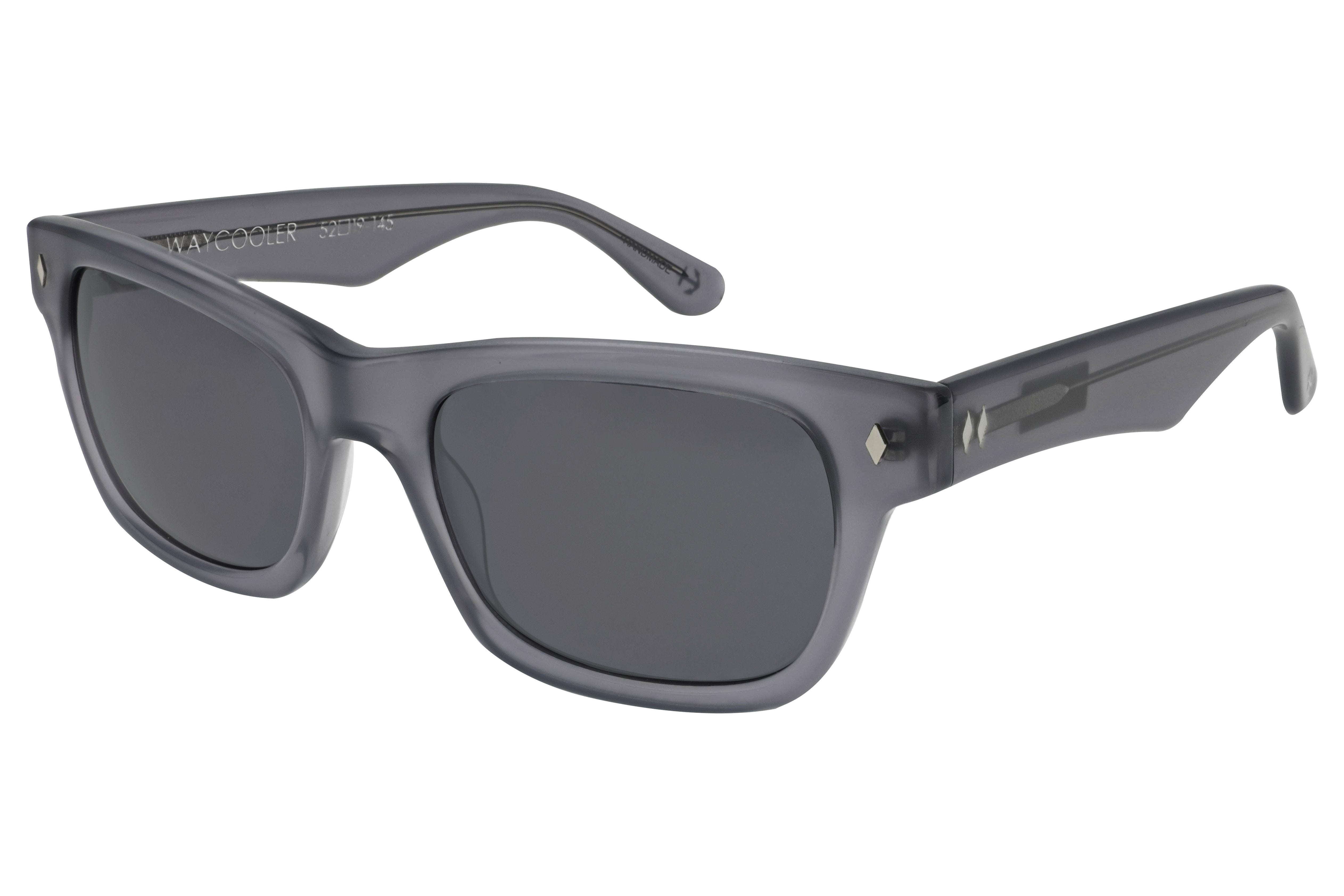 Tres Noir Waycooler Transparent Grey Glasses Front Angle View