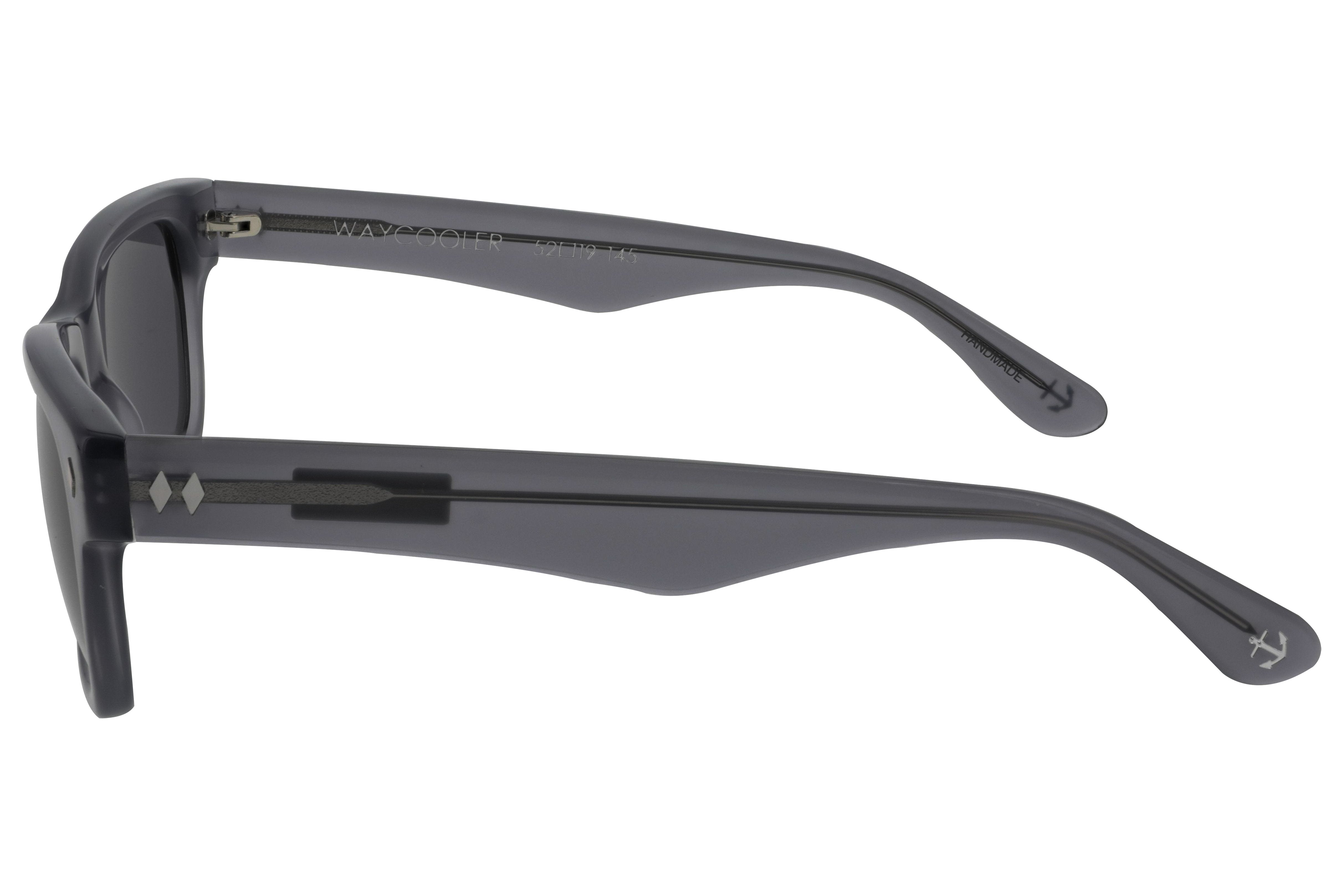Tres Noir Waycooler Transparent Grey Glasses Side View