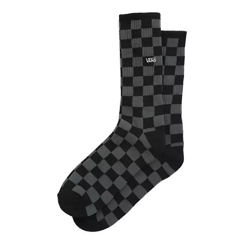 Checkerboard Crew Sock Black/Grey 6.5